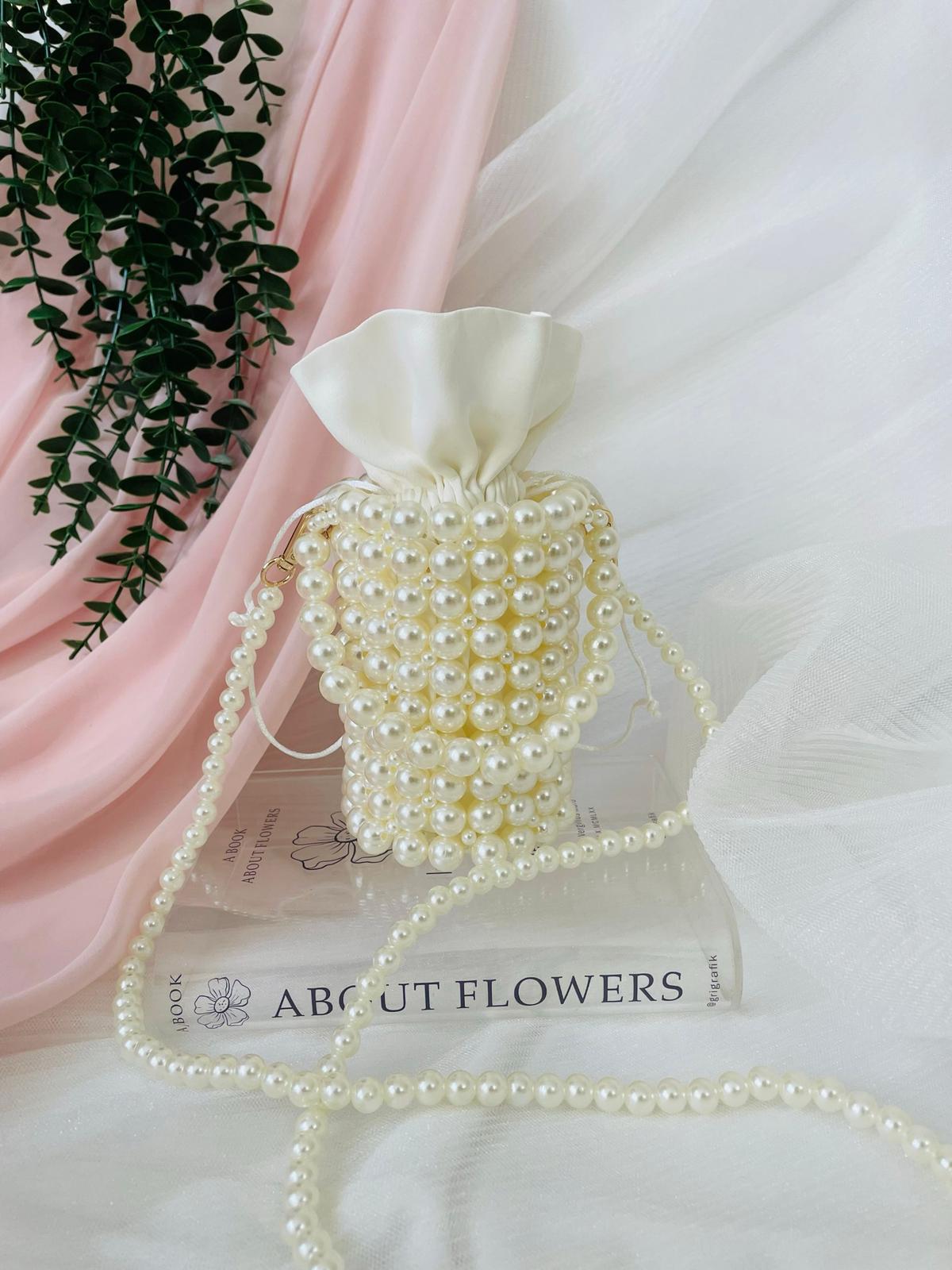 İnci Keseli Gelin Çantası